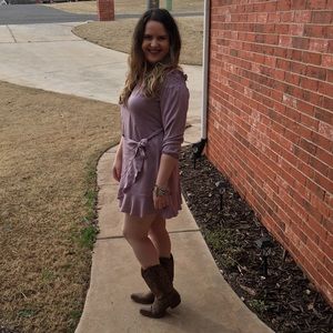 Express Off the Shoulder Wrap Dress